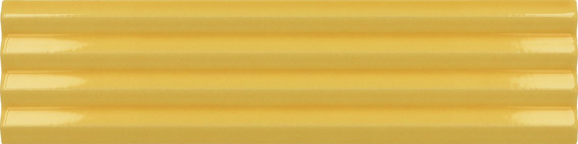 LPC Cuba Relief lasitettu kaakeli seinälaatta 5X20 10 keltainen kohokuvioinen kiiltävä keskitumma keltainen yksivärinen