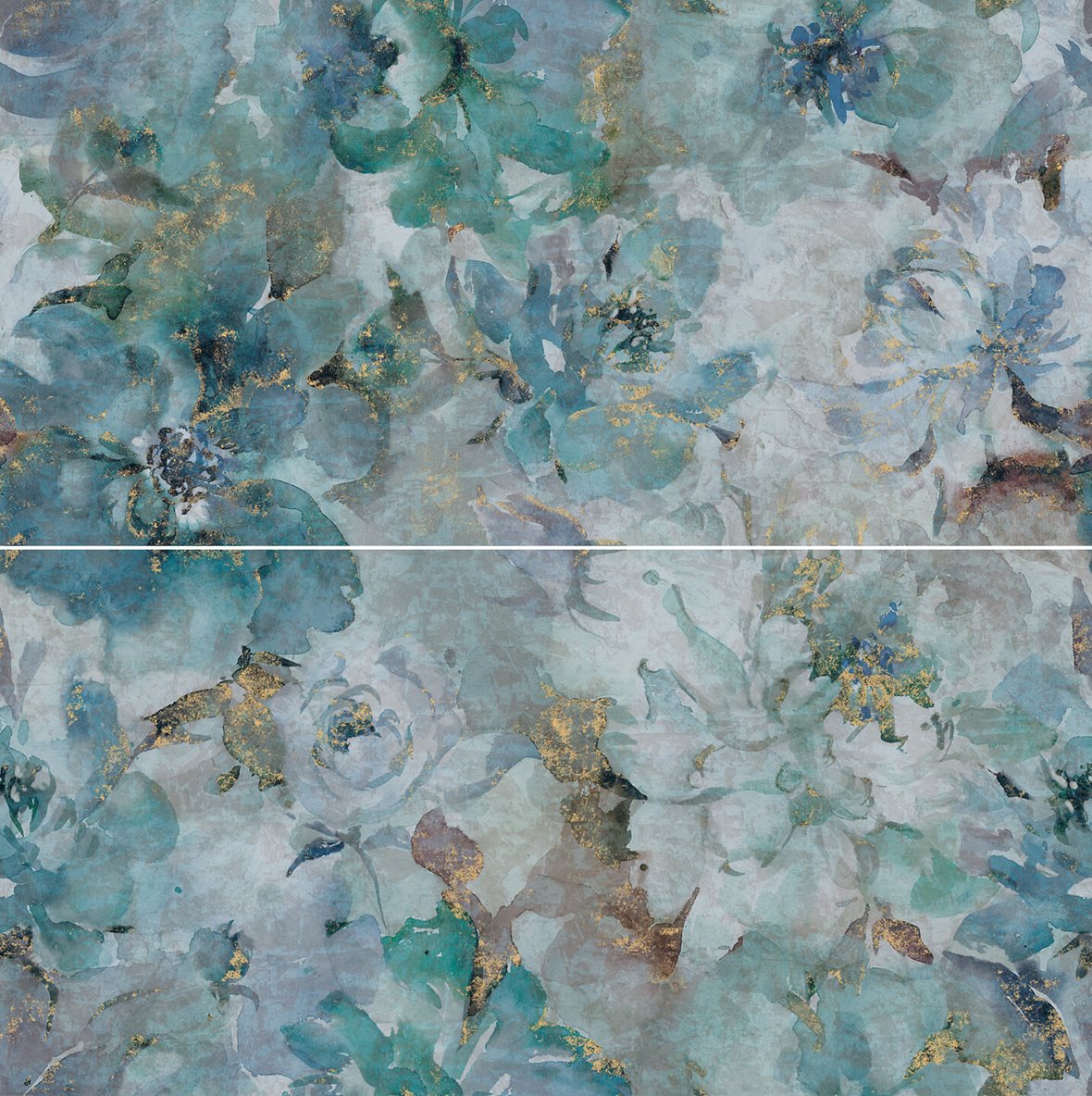 LPC Papier lasitettu kuviolaatta 120X120 Corolle tasapintainen matta keskitumma moniväri kuvioitu