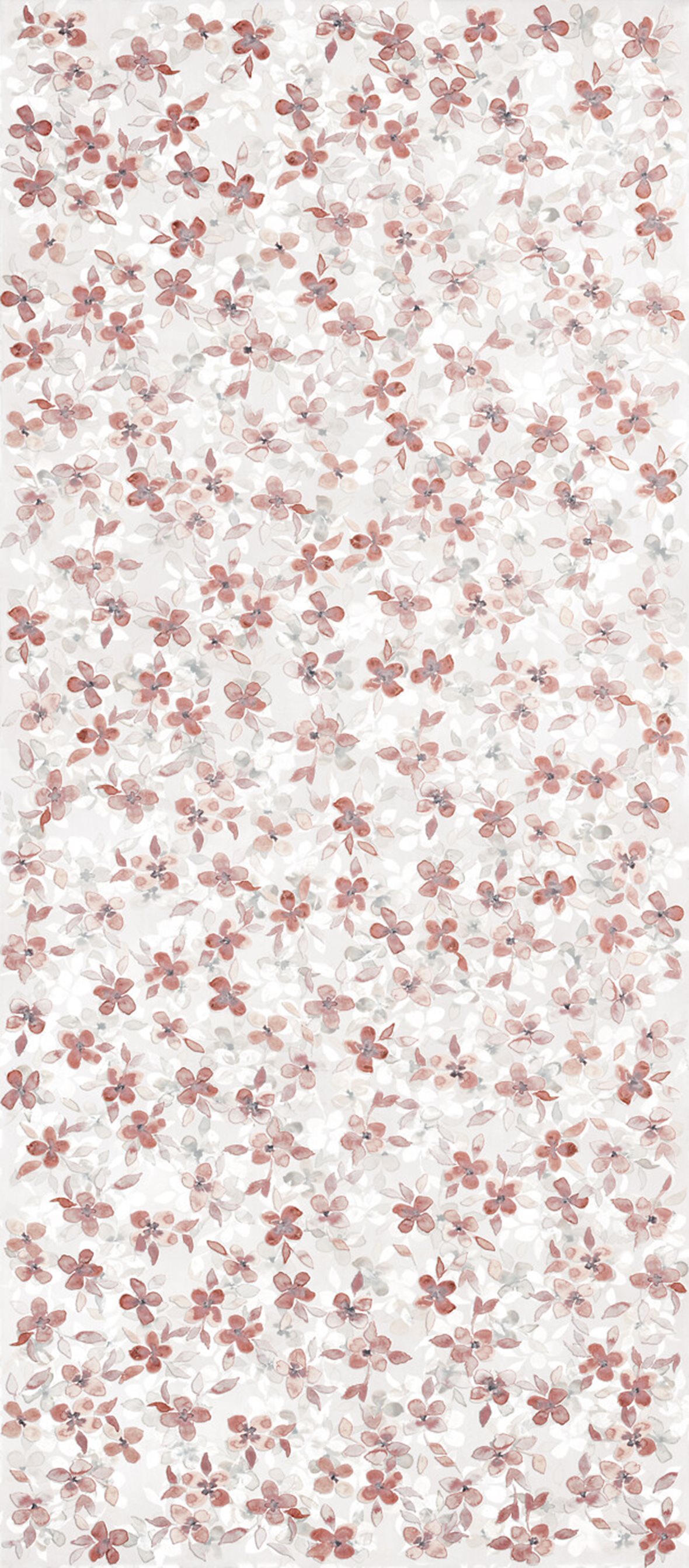 LPC Papier lasitettu kuviolaatta 120X278 Camille Rose tasapintainen silotettu matta vaalea moniväri kuvioitu