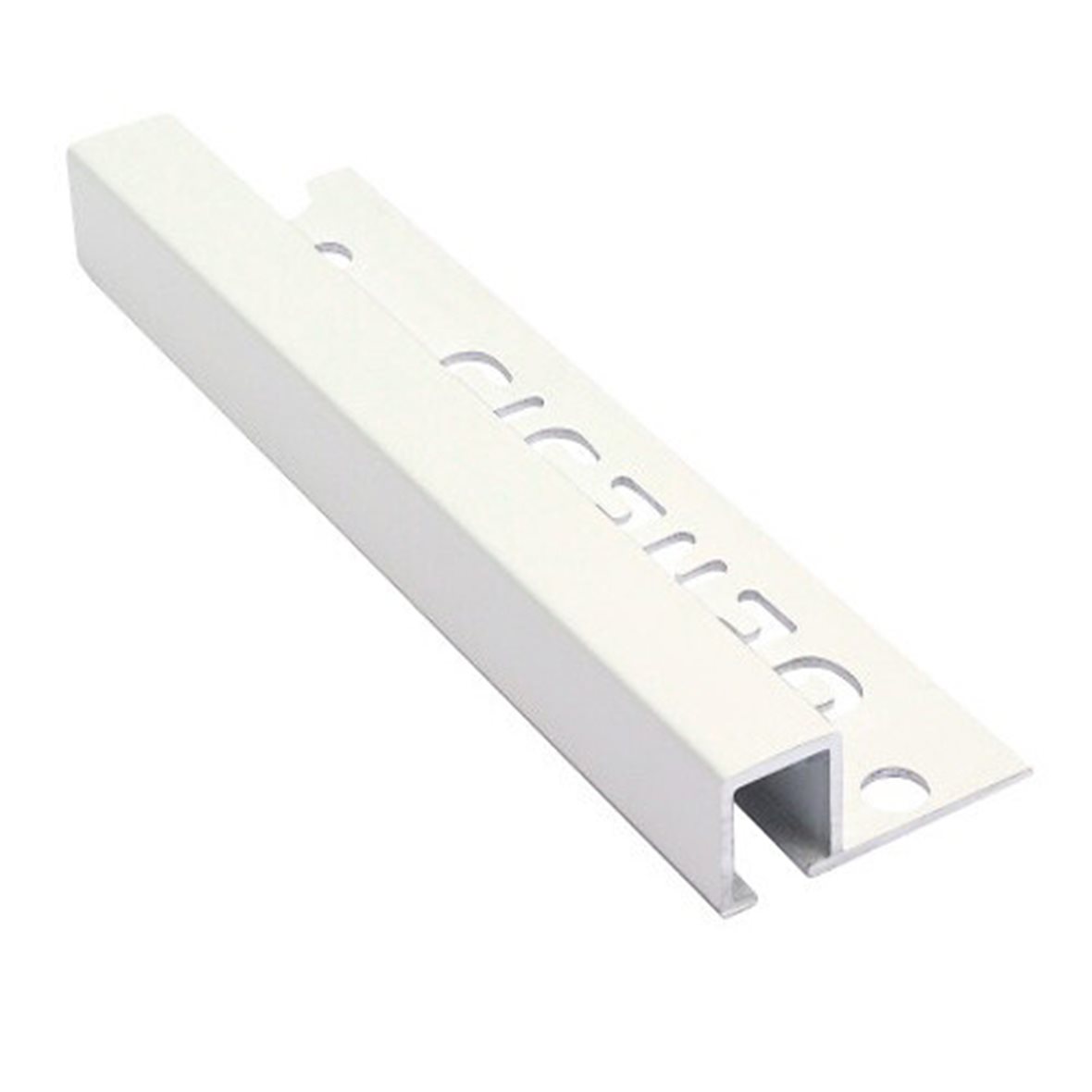 Listatalo laattalista neliö 12 mm alumiini mattavalkoinen 2,5 m TDP120.02