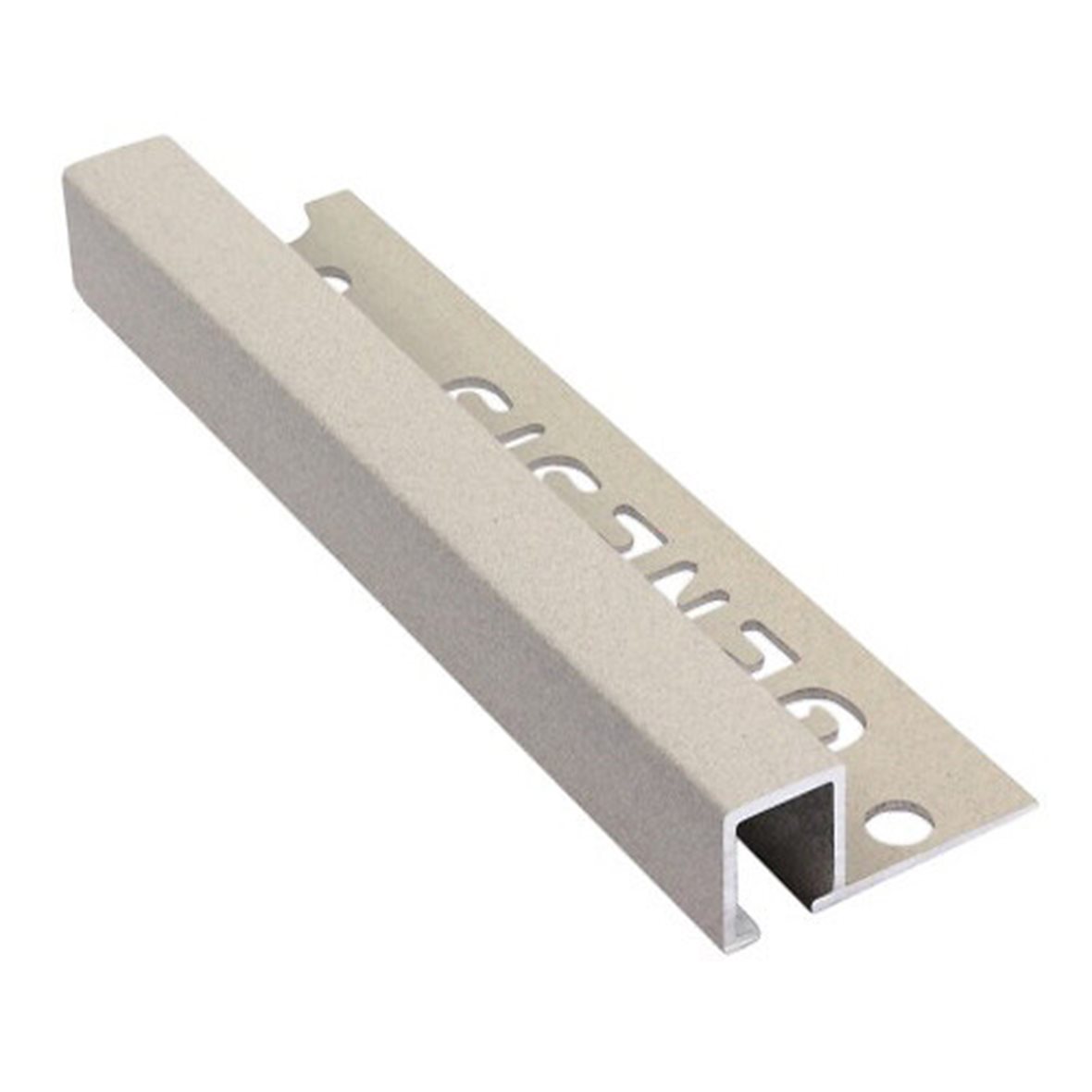 Listatalo laattalista neliö 12 mm alumiini vaalea kivi 2,5 m TDP120.414