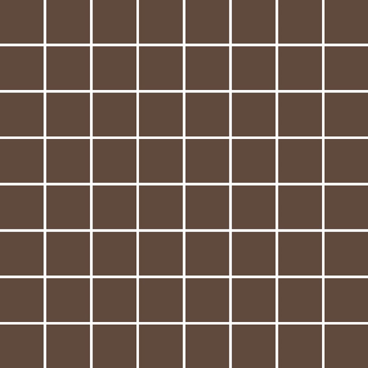 LPC Plain Colours lasittamaton porcelanato mosaiikki seinälaatta lattialaatta 3,5X3,5 Chocolate tasapintainen matta tumma ruskea yksivärinen