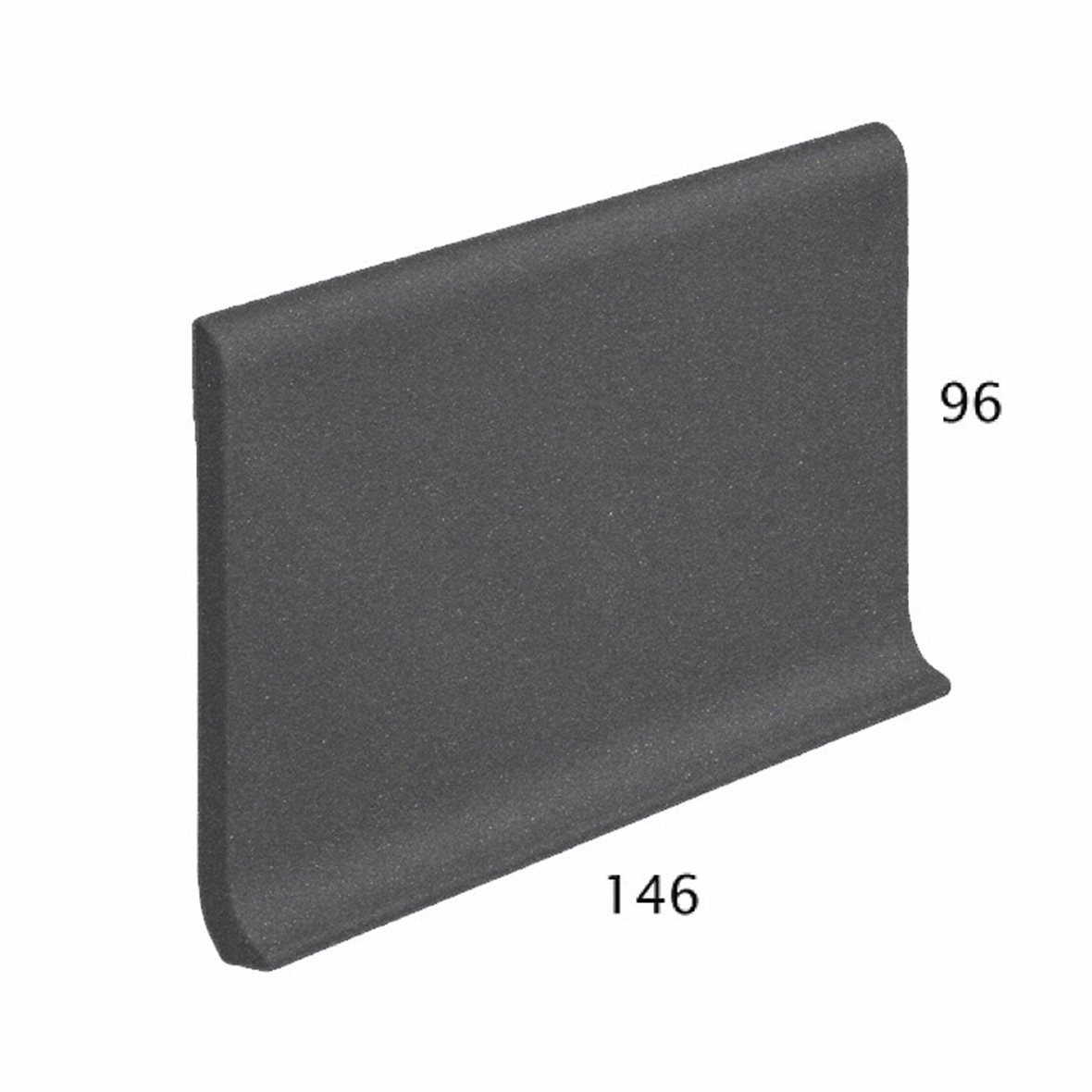 Pukkila Natura lasittamaton holkkalista 9,6X14,6 grafiitinharmaa 4630CBON/1C tasapintainen matta harmaa yksivärinen