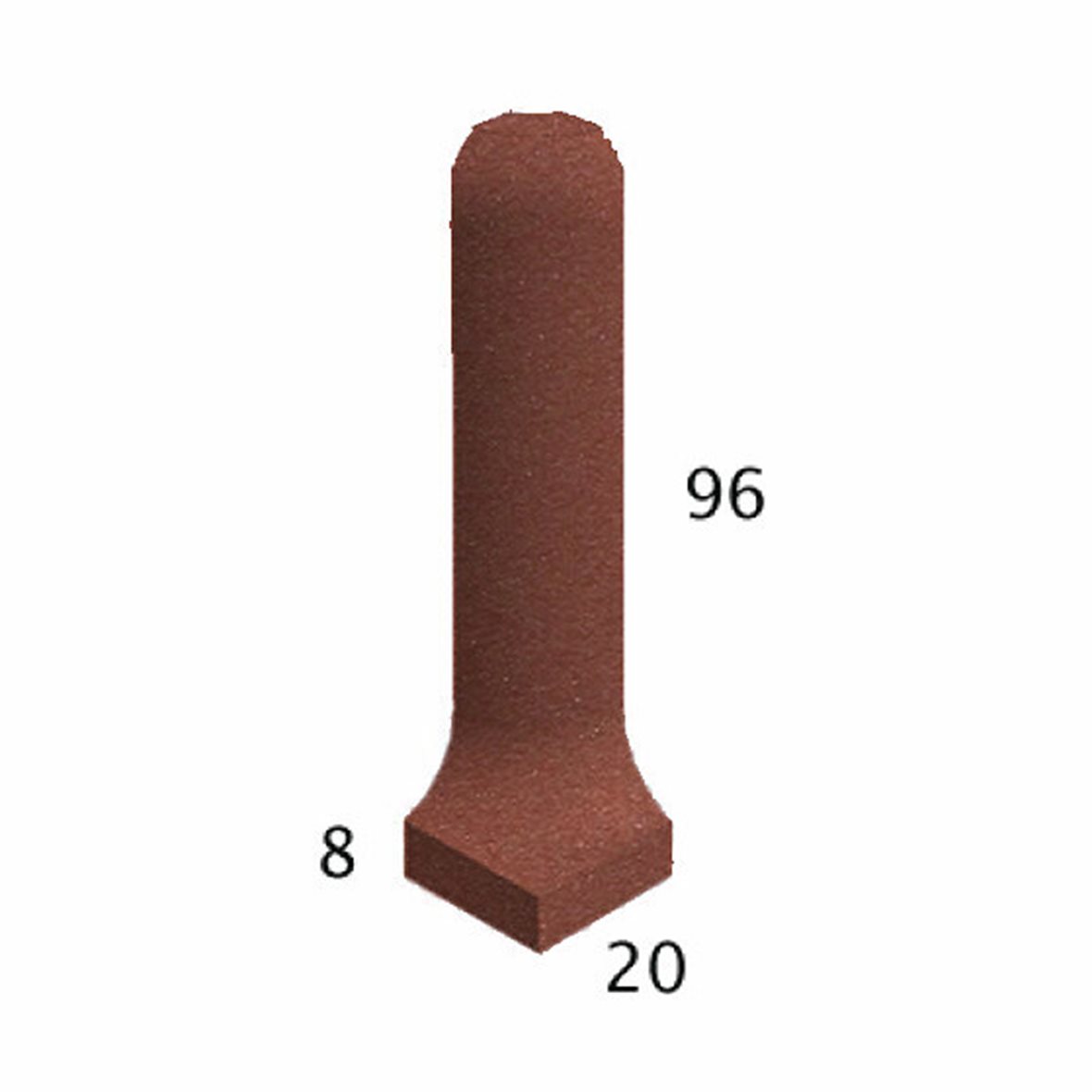 Pukkila Natura lasittamaton ulkokulmapala 2,1X9,6 tiilenpunainen 4420CBO/1C tasapintainen matta punainen yksivärinen