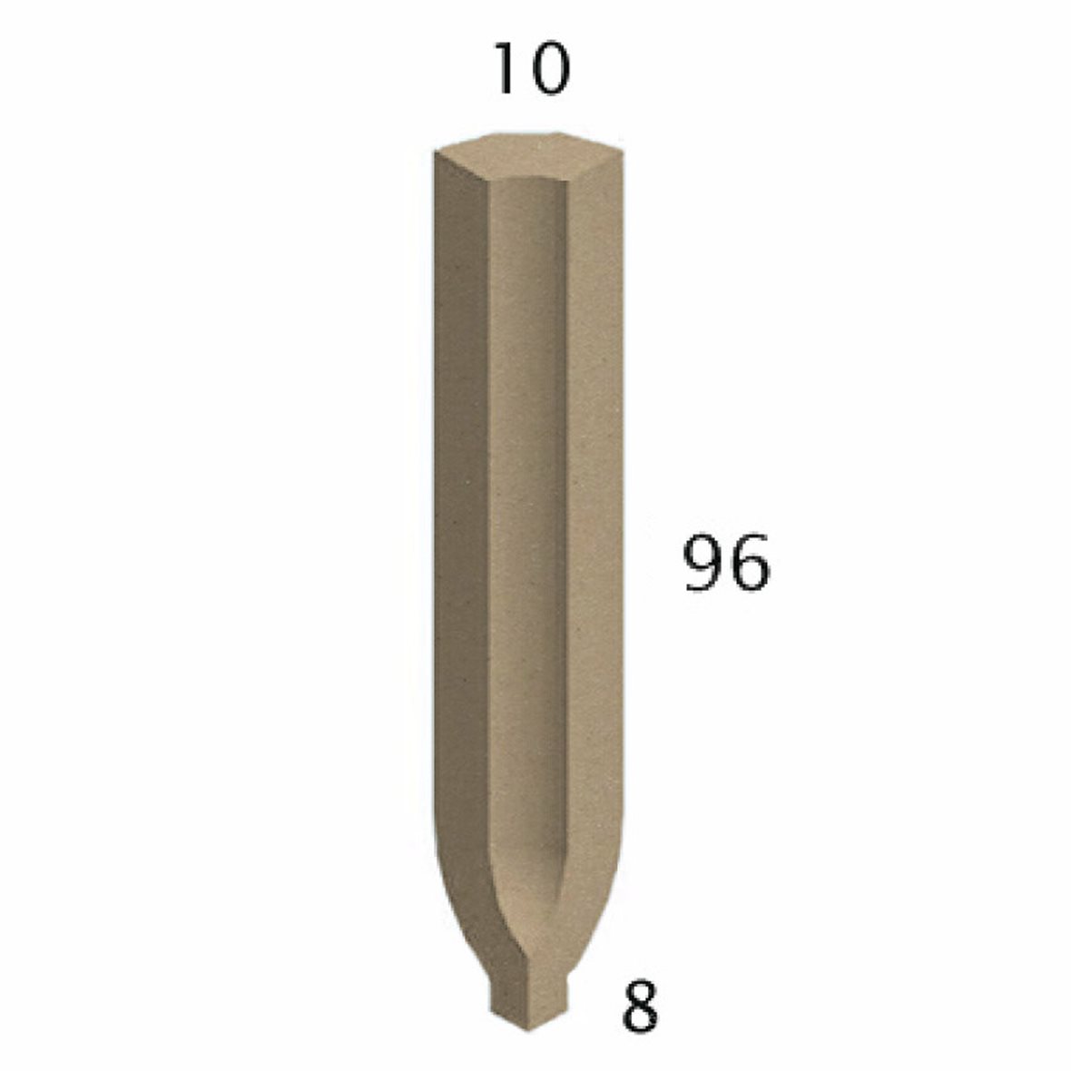 Pukkila Natura lasittamaton sisäkulmapala 1X9,6 tumma beige 4403SBI/1C tasapintainen matta beige yksivärinen