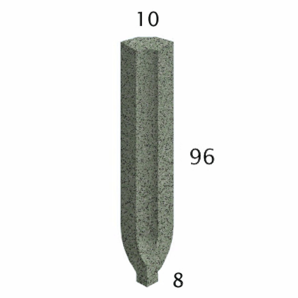 Pukkila Natura lasittamaton sisäkulmapala 1X9,6 granite green 4422SBI/1C tasapintainen matta vihreä pilkullinen