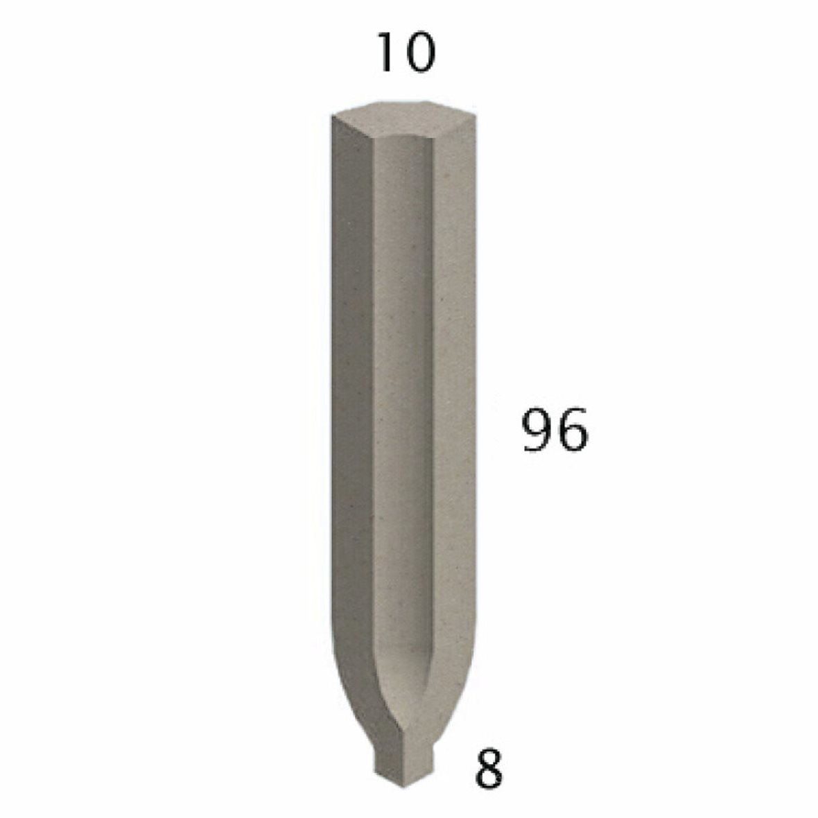 Pukkila Natura lasittamaton sisäkulmapala 1X9,6 vaalea beige 4401SBI/1C tasapintainen matta beige yksivärinen