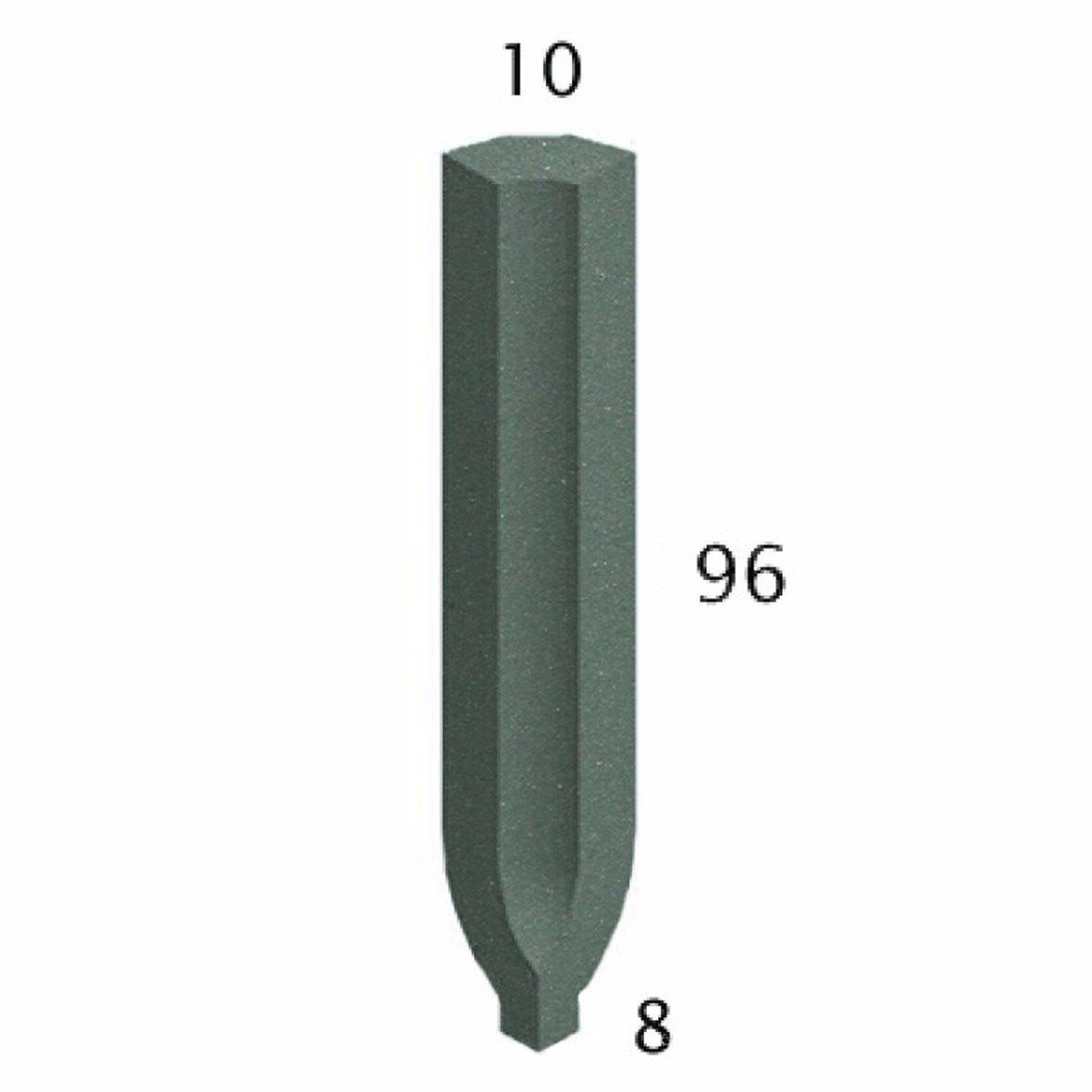 Pukkila Natura lasittamaton sisäkulmapala 1X9,6 tummanvihreä 4418SBI/1C tasapintainen matta vihreä yksivärinen