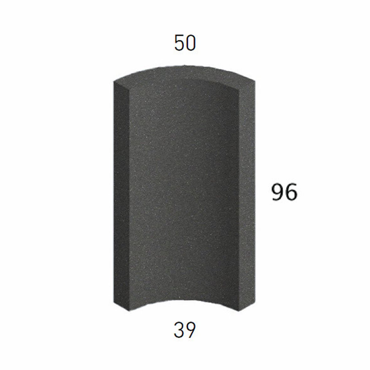 Pukkila Natura lasittamaton holkkalista 3,9X9,6 musta 2414QR/1C tasapintainen matta musta yksivärinen