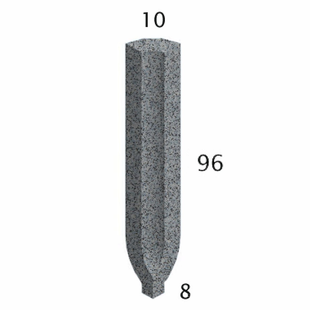 Pukkila Natura lasittamaton sisäkulmapala 1X9,6 granite blue 4412SBI/1C tasapintainen matta sininen pilkullinen