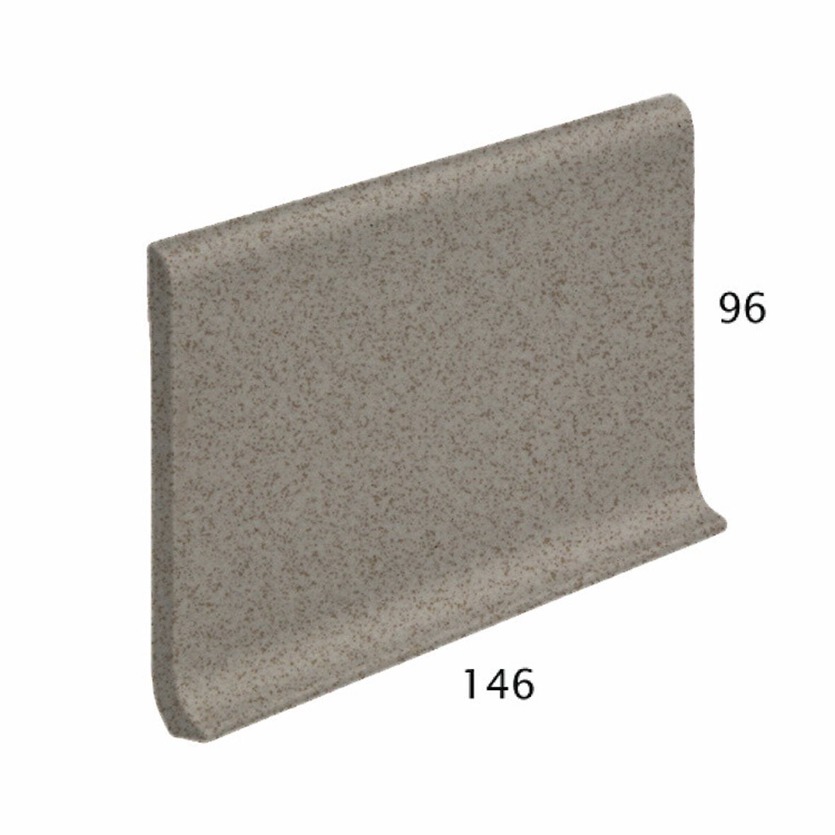 Pukkila Natura lasittamaton holkkalista pyöristetty pitkä sivu 9,6x14,6 brown 4617CBON/1C tasapintainen matta ruskea pilkullinen