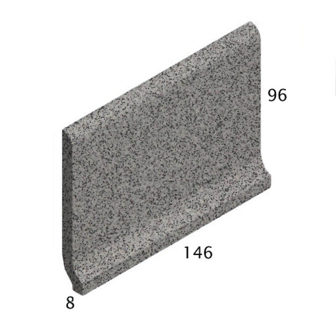 Pukkila Natura lasittamaton holkkalista 9,6x14,6 granite grey 4609CB/1C tasapintainen matta harmaa pilkullinen