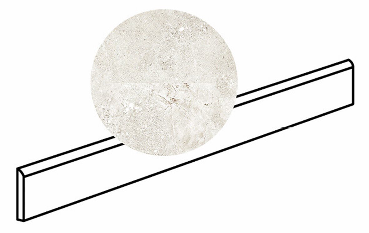 Pukkila Stone Age lasittamaton jalkalista 8X59,2 White tasapintainen matta valkoinen kivi, Pukkila Stone Age lasittamaton jalkalista 8X60 White tasapintainen matta vaalea valkoinen kivi