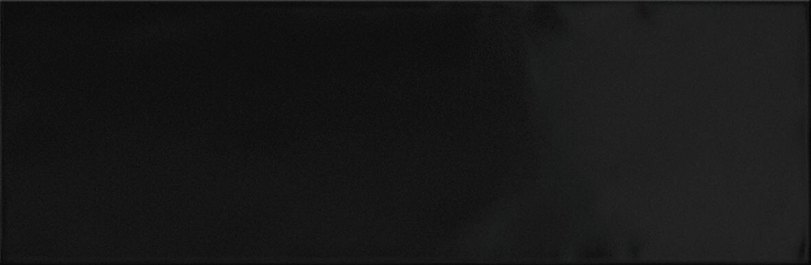 Pukkila Soho lasitettu kaakeli seinälaatta 9,7X29,7 Black laineileva matta musta yksivärinen