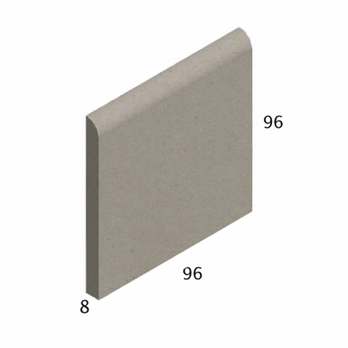 Pukkila Natura lasittamaton jalkalista pyöristetty pitkä sivu 9,6x9,6 vaalea beige 4401BN/1C tasapintainen matta beige