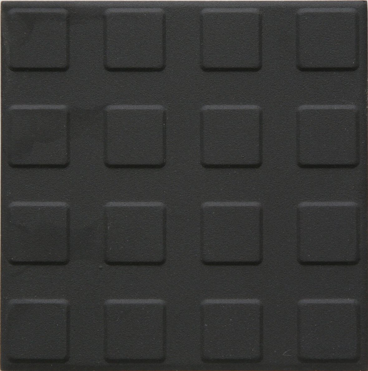 Pukkila Natura lasittamaton porcelanato seinälaatta lattialaatta ulkolaatta 9,6X9,6 musta L4414SS/1C kohokuvioinen matta neliönasta musta yksivärinen