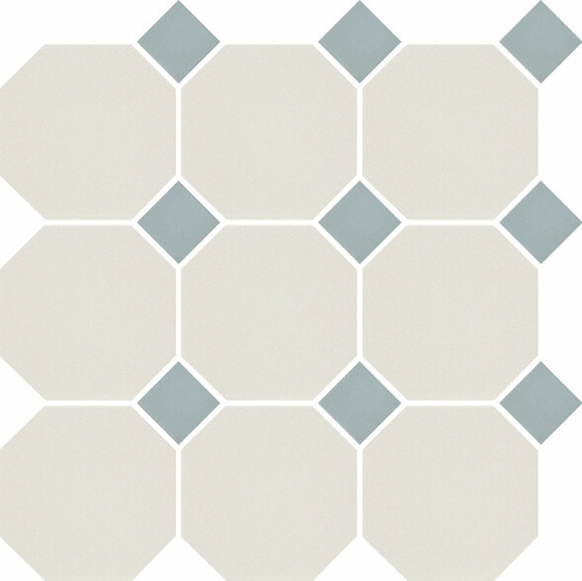 Pukkila Natura lasittamaton porcelanato seinälaatta lattialaatta 9,6X9,6 valkoinen/vaaleansininen 4416OCT27/1C tasapintainen matta 8-kulmainen valkoin