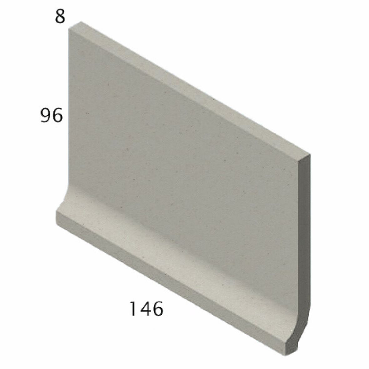 Pukkila Natura lasittamaton holkkalista 9,6X14,6 valkoinen 4616SB/1C tasapintainen matta valkoinen yksivärinen