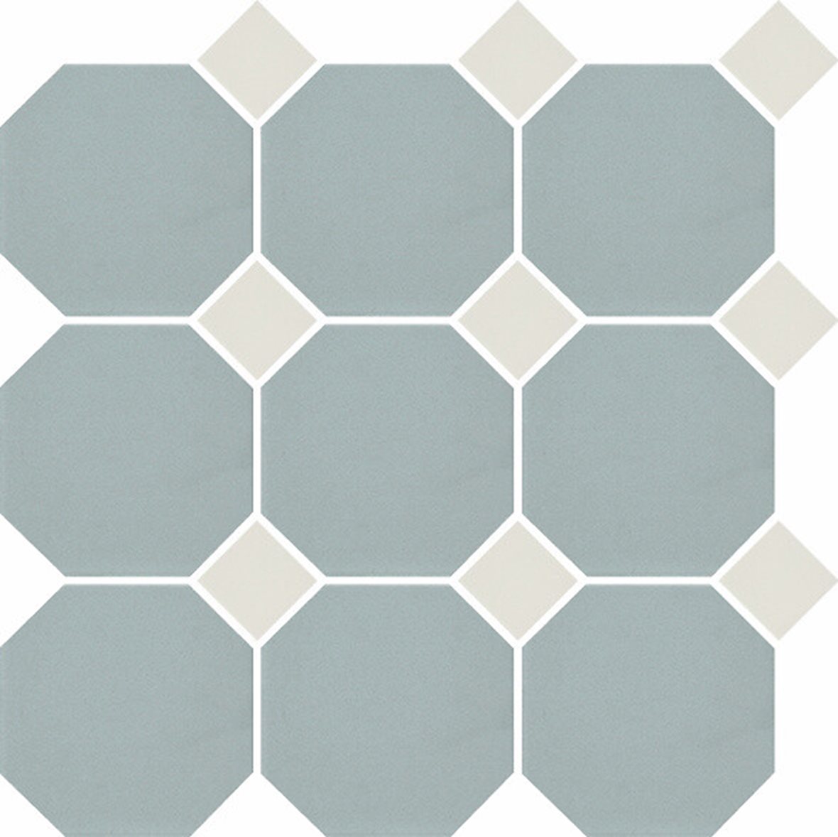 Pukkila Natura lasittamaton porcelanato seinälaatta lattialaatta 9,6X9,6 vaaleansininen/valkoinen 4427OCT16/1C tasapintainen matta 8-kulmainen sininen