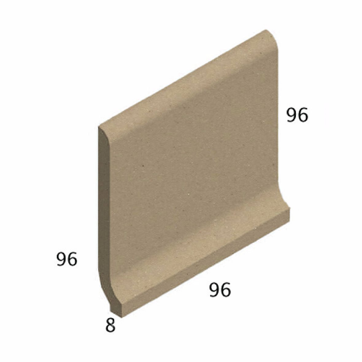 Pukkila Natura lasittamaton holkkalista 9,6x9,6 tumma beige 4403CB/1C tasapintainen matta beige yksivärinen