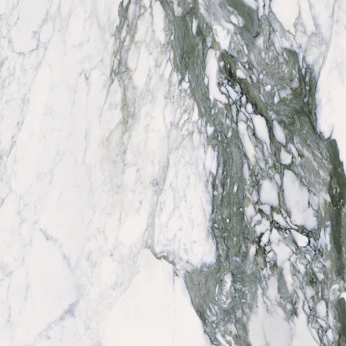 Pukkila Lush lasittamaton porcelanato seinälaatta lattialaatta ulkolaatta 119X119 Calacatta Renoir tasapintainen kiillotettu valkoinen marmori