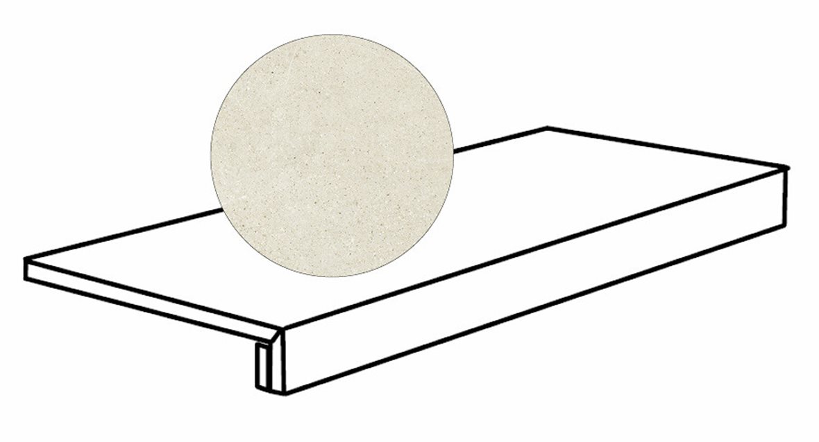 Pukkila Ease lasittamaton porraslaatta reunalla 33X120 Sand tasapintainen matta beige kivi