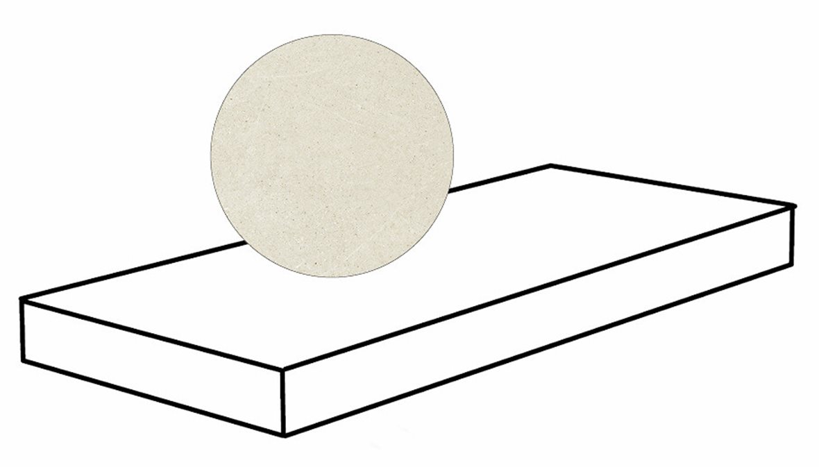 Pukkila Ease lasittamaton porraslaatta reunalla kulmapala 33X120 Sand tasapintainen matta vasen beige kivi