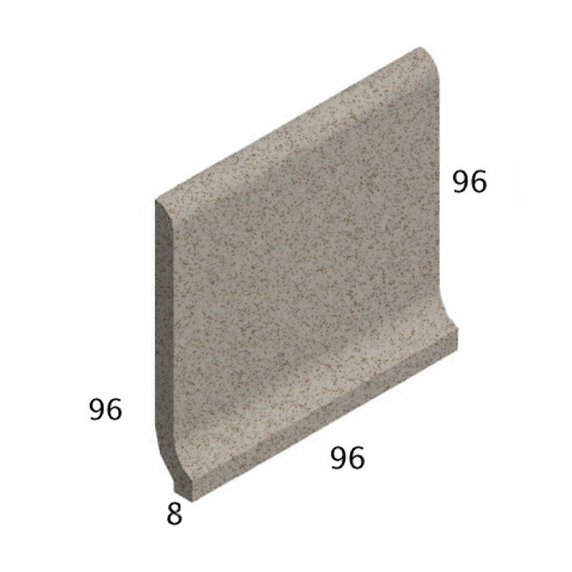 Pukkila Natura lasittamaton holkkalista 9,6x9,6 brown 4417CB/1C tasapintainen matta ruskea pilkullinen