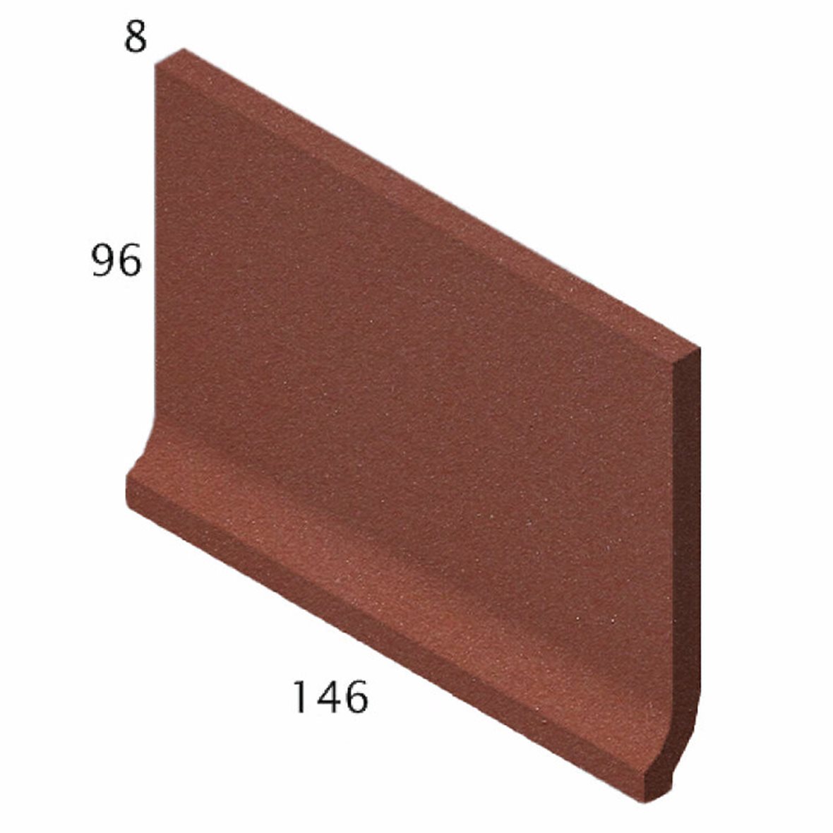 Pukkila Natura lasittamaton holkkalista 9,6X14,6 tiilenpunainen 4620SB/1C tasapintainen matta punainen yksivärinen