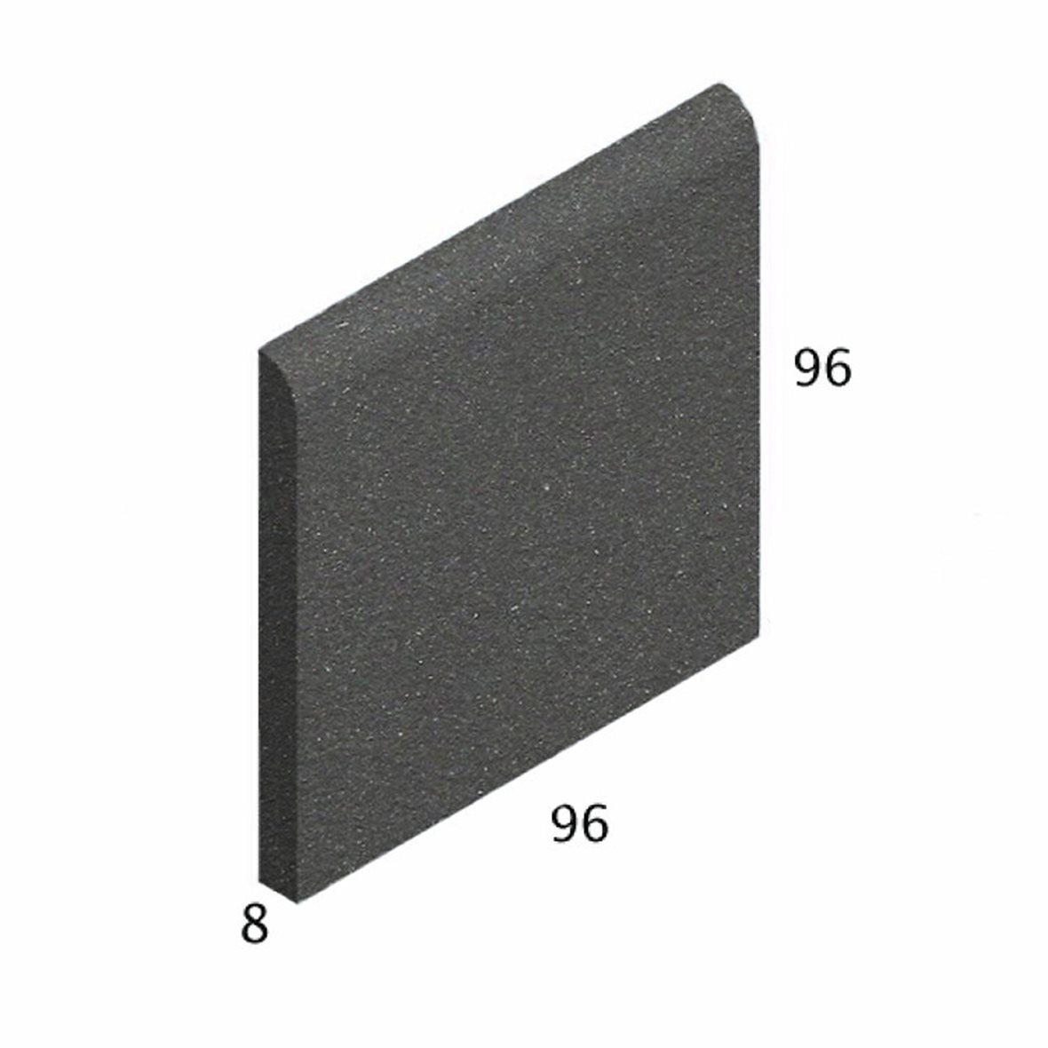 Pukkila Natura lasittamaton jalkalista 9,6X9,6 musta 4414BN/1C tasapintainen matta musta yksivärinen