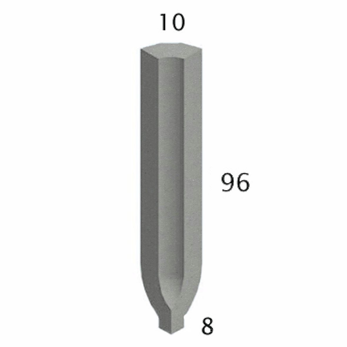 Pukkila Natura lasittamaton sisäkulmapala 1X9,6 siniharmaa 4407SBI/1C tasapintainen matta harmaa yksivärinen