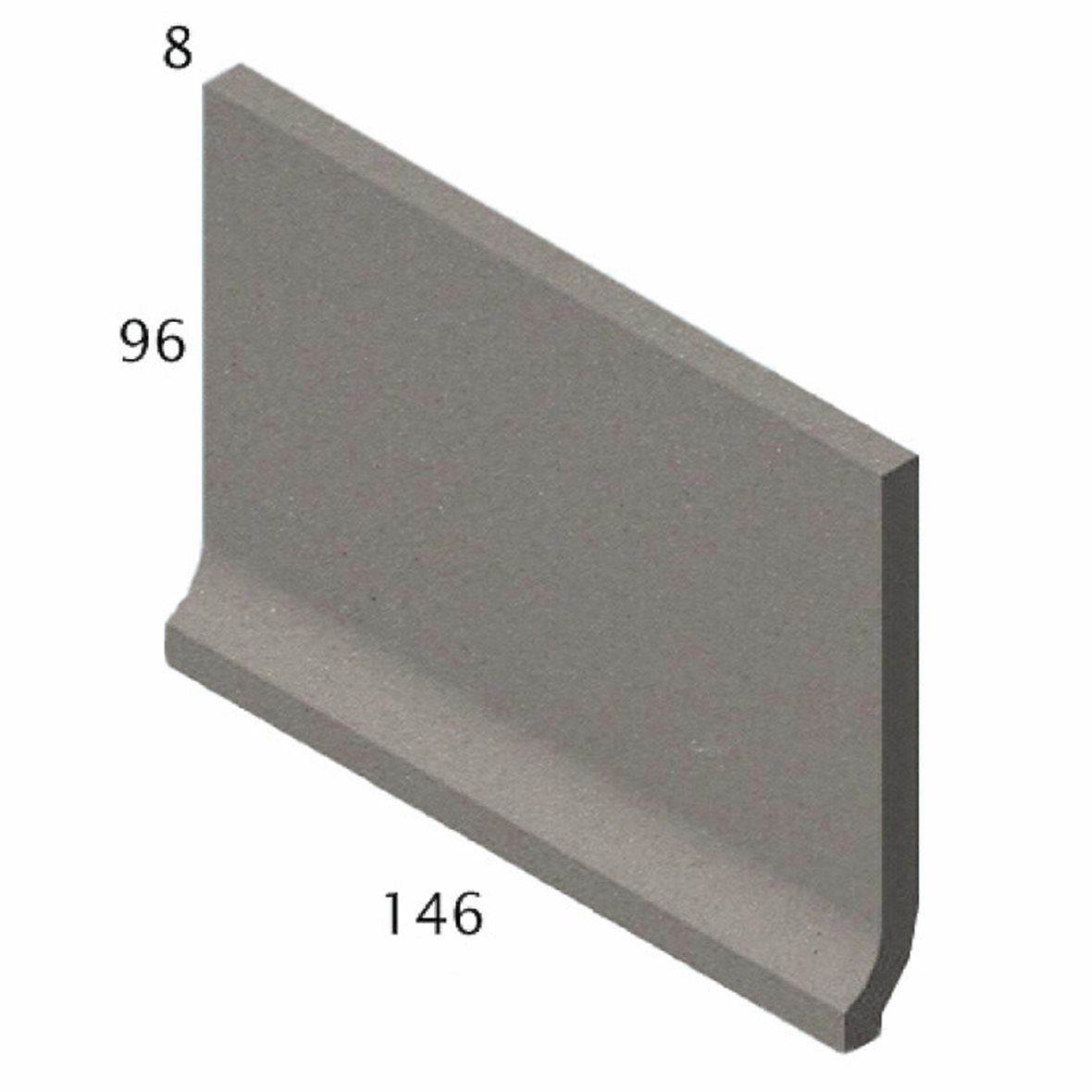 Pukkila Natura lasittamaton holkkalista 9,6X14,6 vaaleanharmaa 4606SB/1C tasapintainen matta harmaa yksivärinen