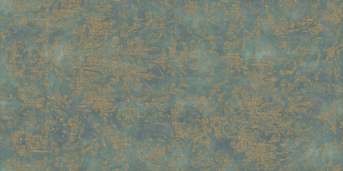 Pukkila Fresco lasittamaton kuviolaatta 60X120 Damask Fresco Green tasapintainen matta vihreä betoni