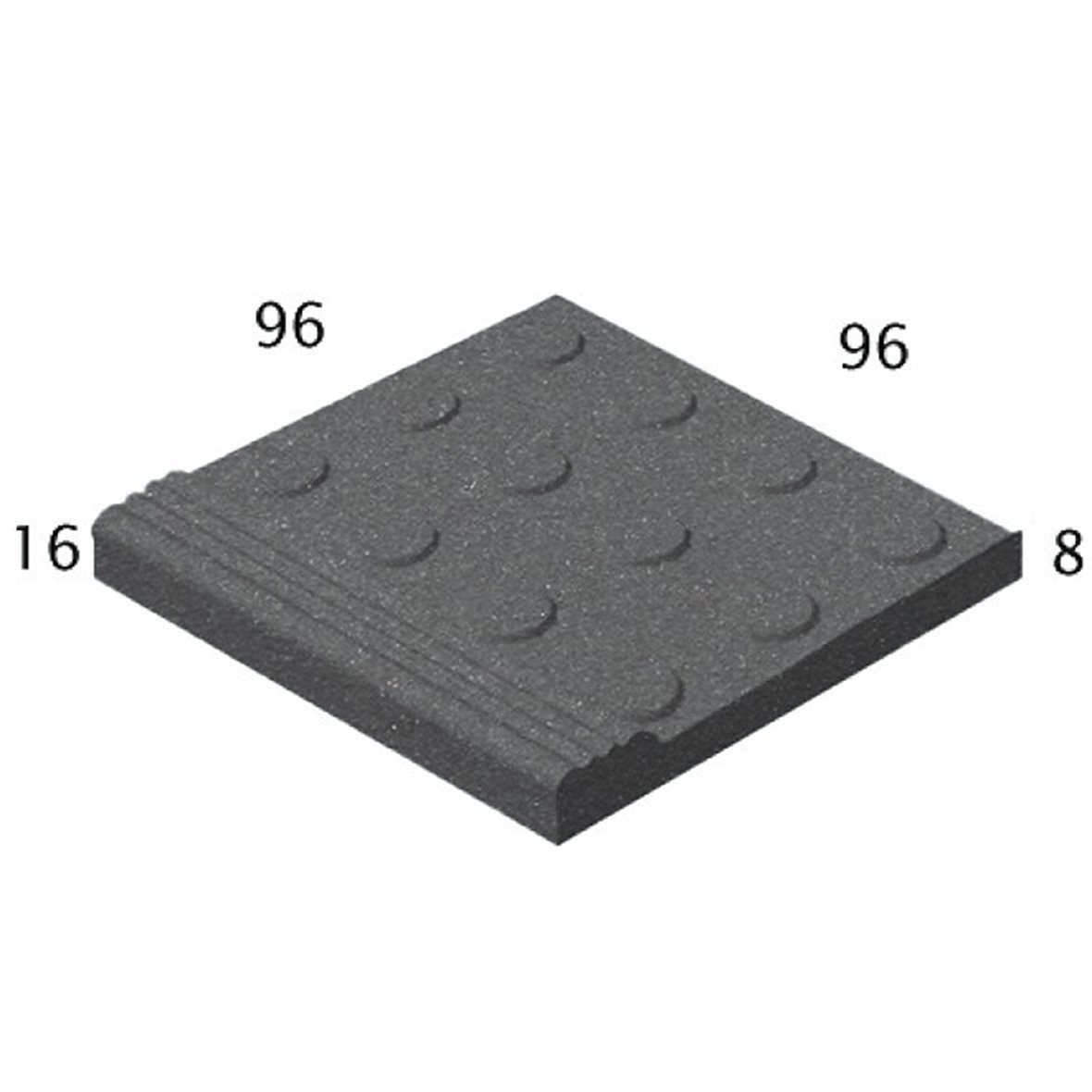 Pukkila Natura lasittamaton porcelanato seinälaatta lattialaatta ulkolaatta 10X10 grafiitinharmaa 4430PE/1C kohokuvioinen matta rihlattu reunakorotus