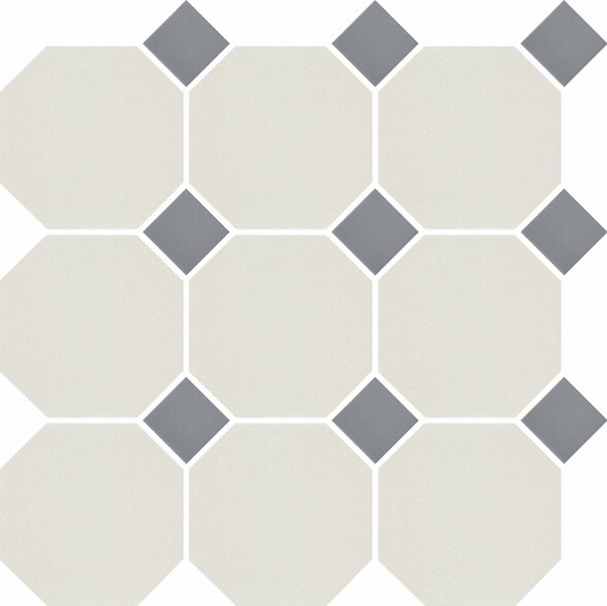 Pukkila Natura lasittamaton porcelanato seinälaatta lattialaatta 9,6X9,6 valkoinen/tummanharmaa 4416OCT15/1C tasapintainen matta 8-kulmainen harmaa yk