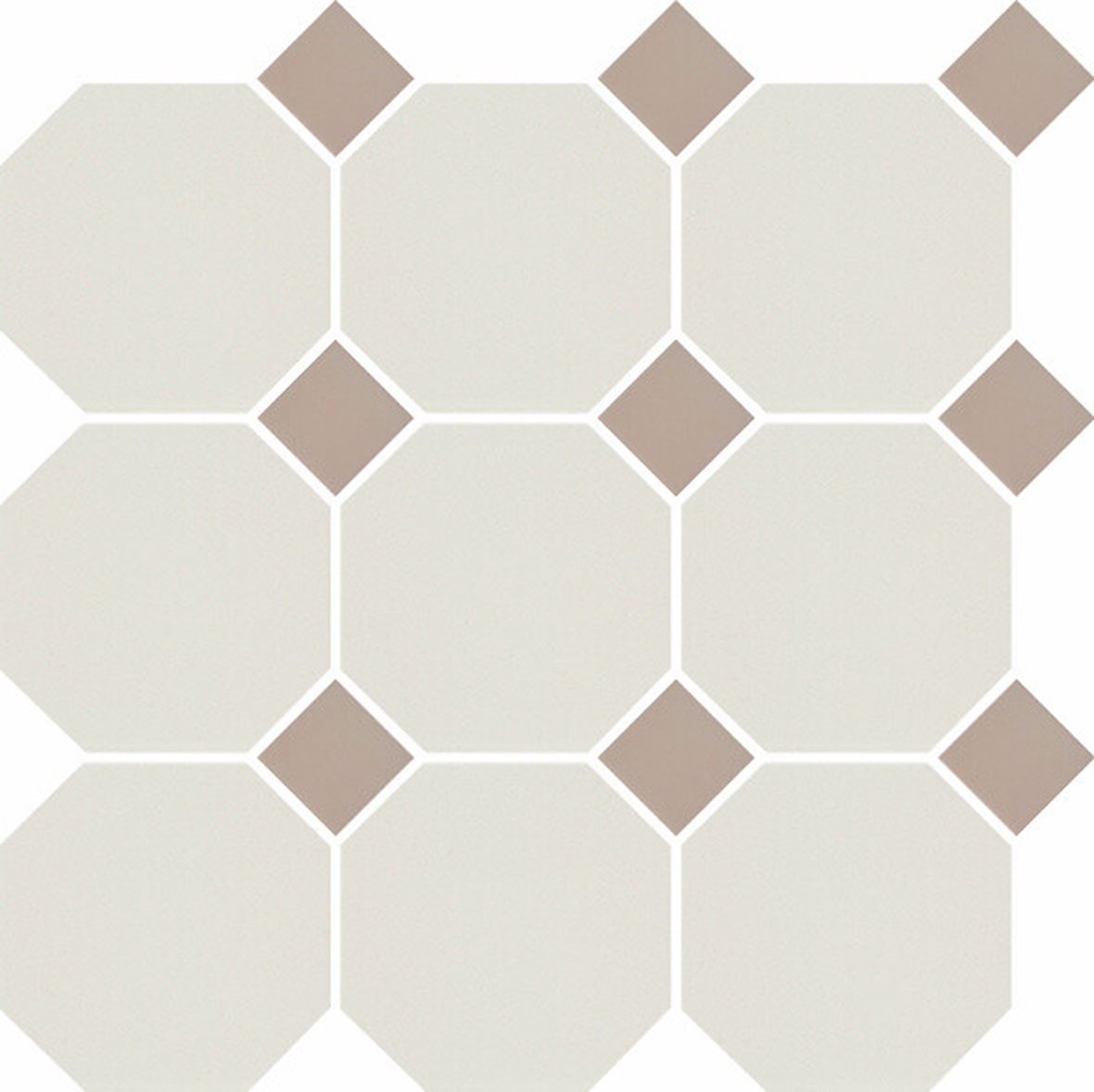 Pukkila Natura lasittamaton porcelanato seinälaatta lattialaatta 9,6X9,6 valkoinen/vanha roosa 4416OCT05/1C tasapintainen matta 8-kulmainen punainen y