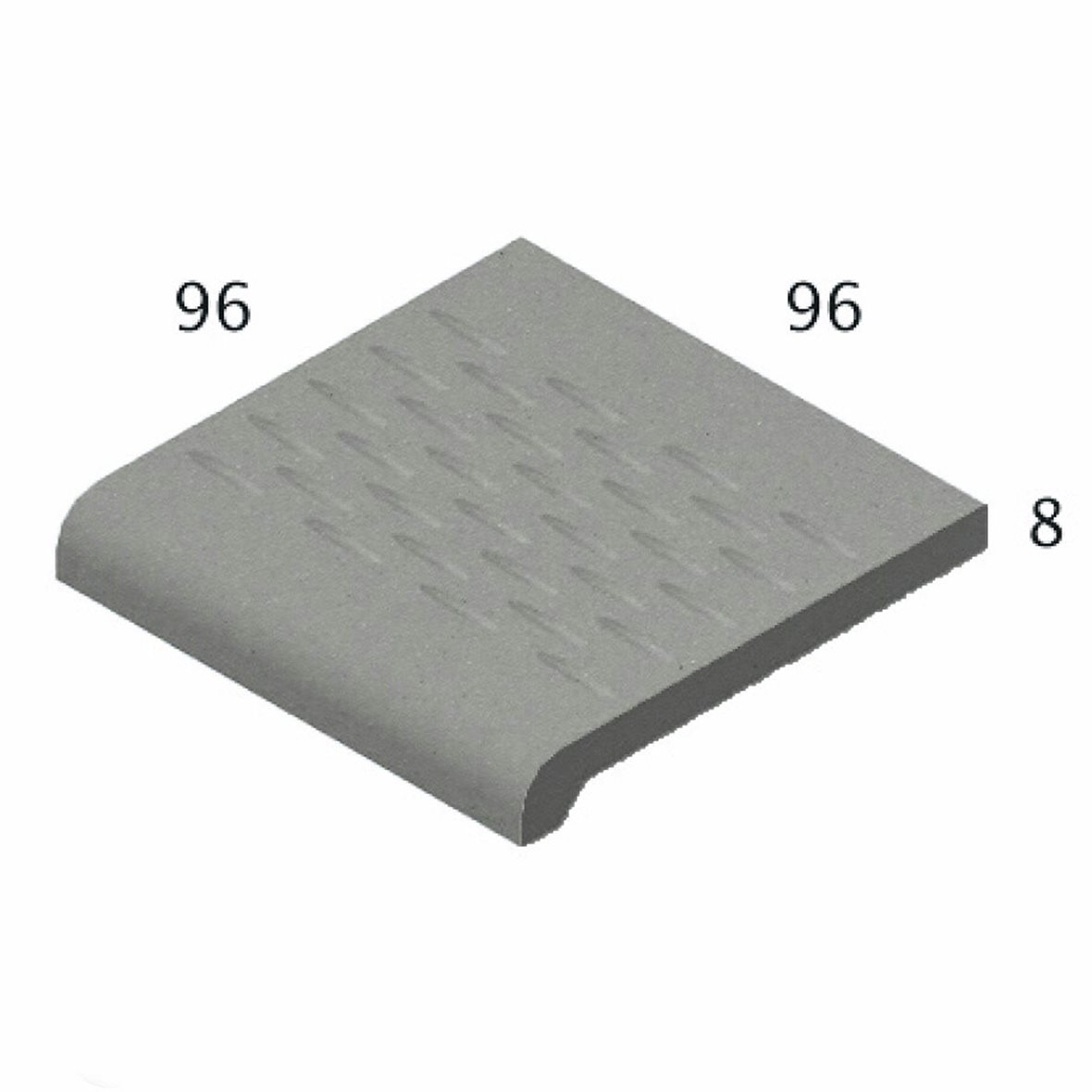 Pukkila Natura lasittamaton porraslaatta reunalla 9,6X9,6 siniharmaa 4407ST/1C strukturoitu matta sininen yksivärinen