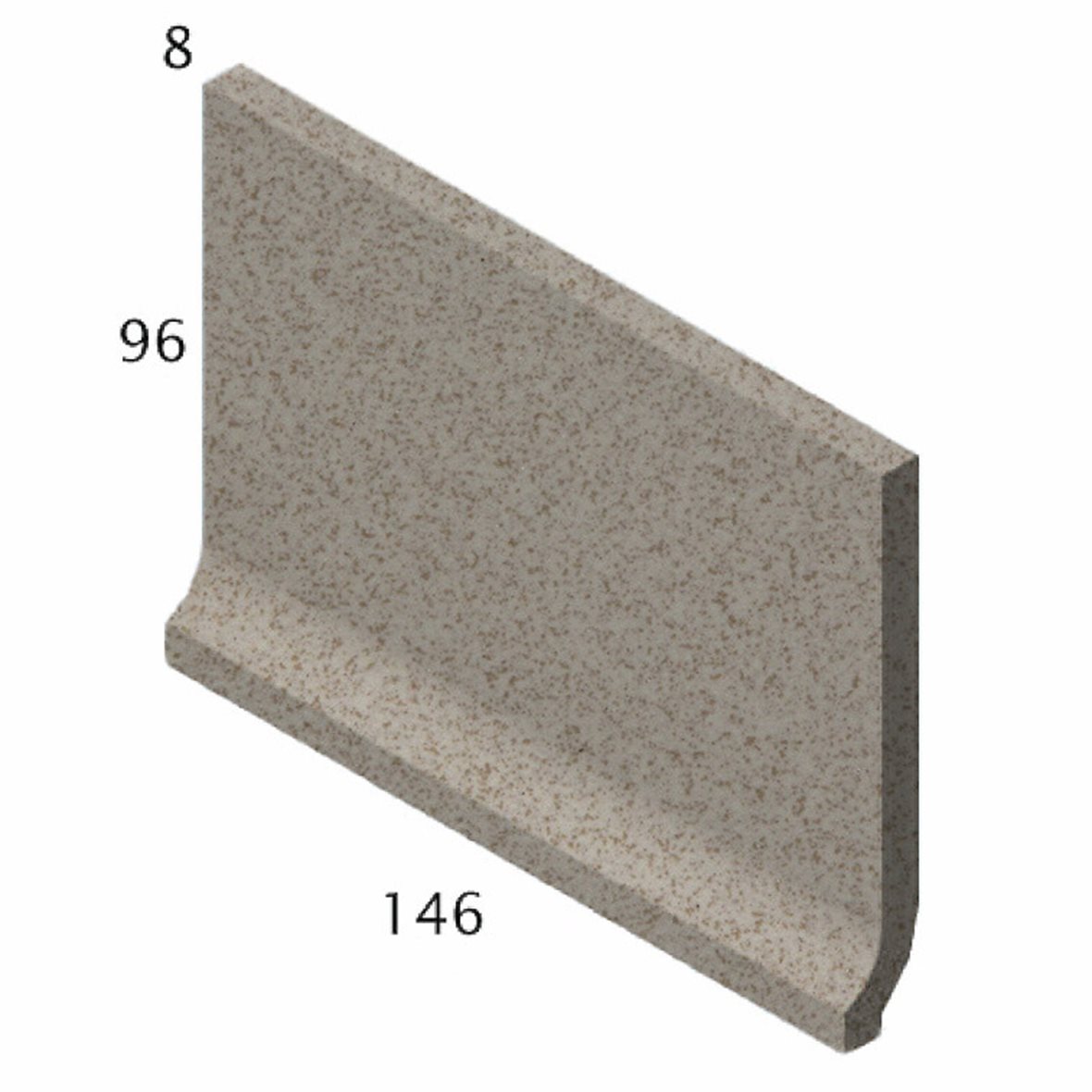 Pukkila Natura lasittamaton holkkalista 9,6X14,6 brown 4617SB/1C tasapintainen matta ruskea pilkullinen