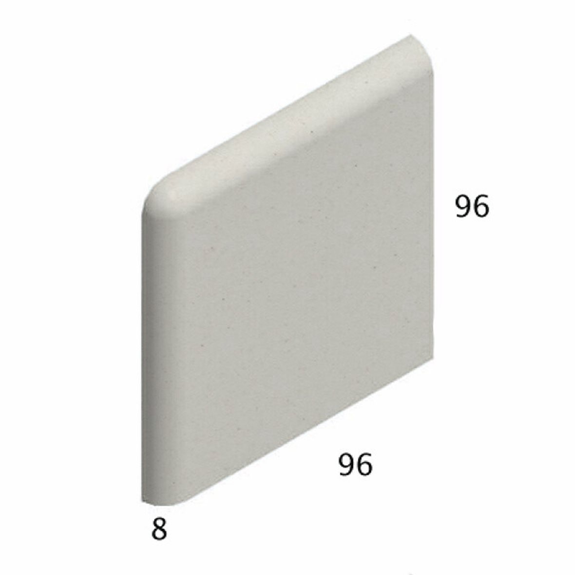 Pukkila Natura lasittamaton jalkalista 9,6X9,6 valkoinen 4416BNC/1C tasapintainen matta valkoinen yksivärinen