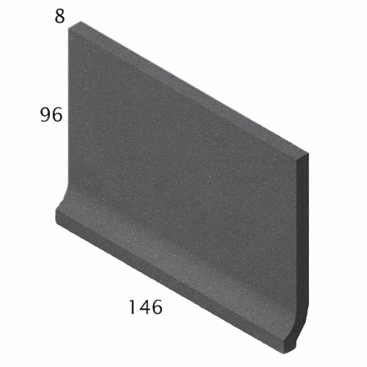 Pukkila Natura lasittamaton holkkalista 9,6X14,6 harmaa 4630SB/1C tasapintainen matta harmaa yksivärinen