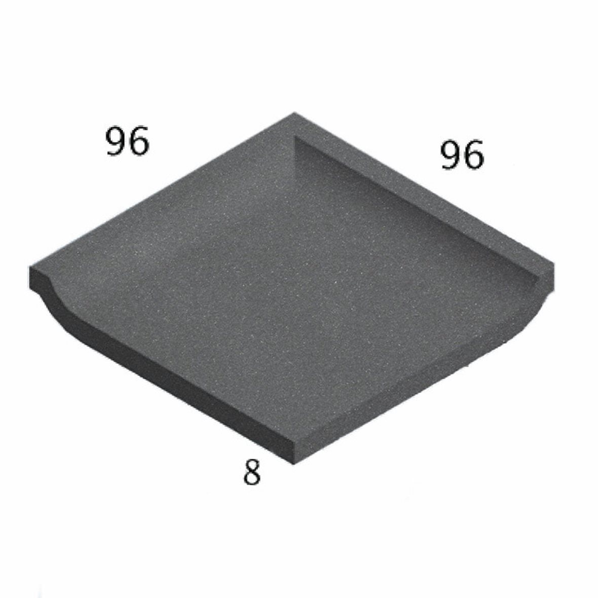 Pukkila Natura lasittamaton porcelanato seinälaatta lattialaatta ulkolaatta 9,6X9,6 grafiitinharmaa 4430SBC/1C tasapintainen matta harmaa yksivärinen