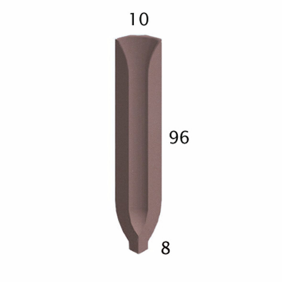 Pukkila Natura lasittamaton sisäkulmapala 1X9,6 roosa 4419CBI/1C tasapintainen matta punainen yksivärinen