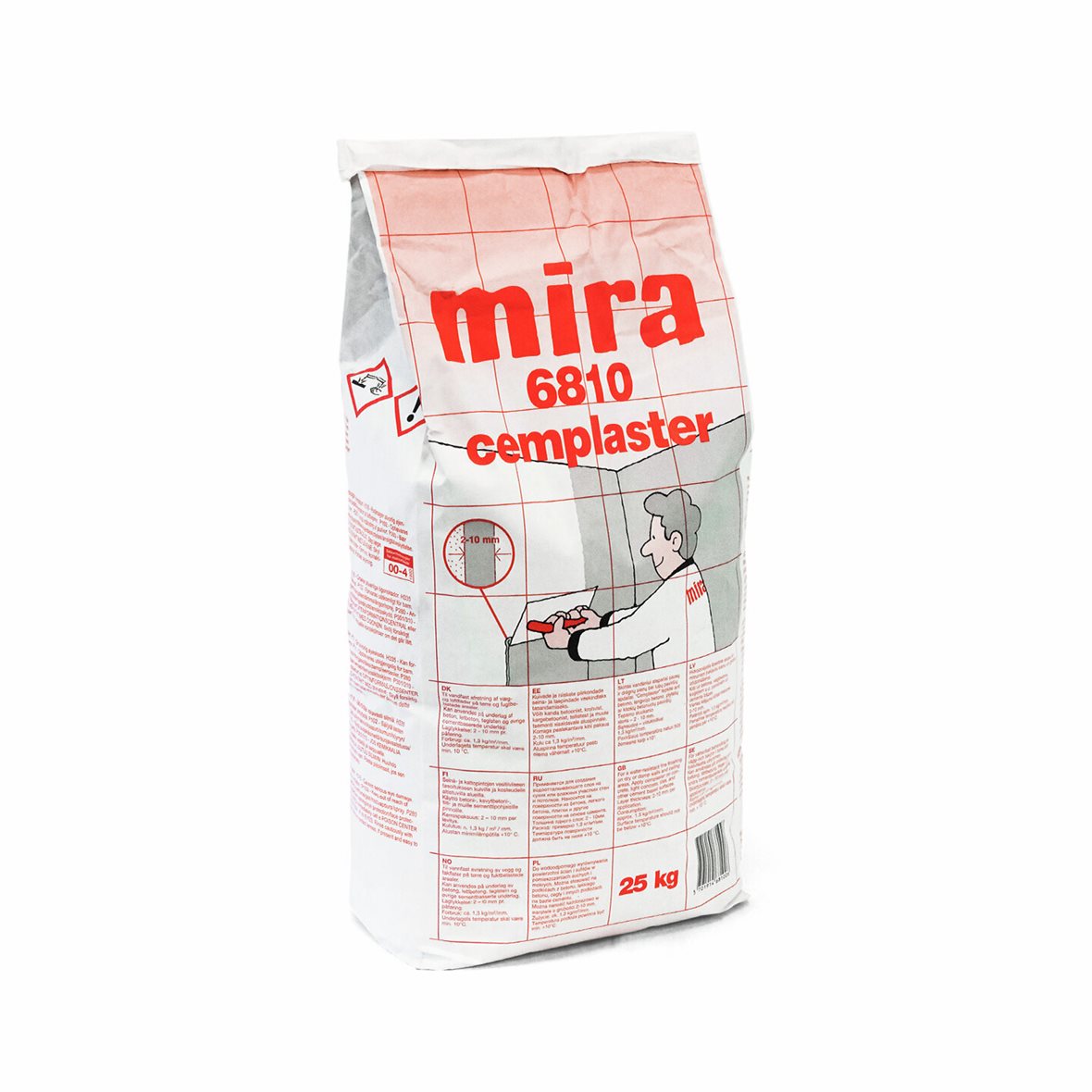 mira 6810 cemplaster seinätasoite 25 kg
