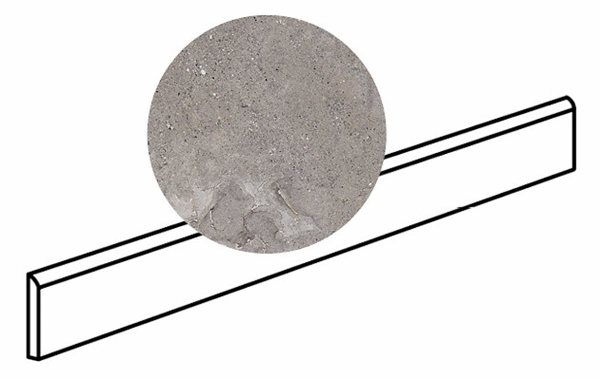 Pukkila Stone Age lasittamaton jalkalista 8X59,2 Grey tasapintainen matta harmaa kivi, Pukkila Stone Age lasittamaton jalkalista 8X60 Grey tasapintainen matta keskitumma harmaa kivi