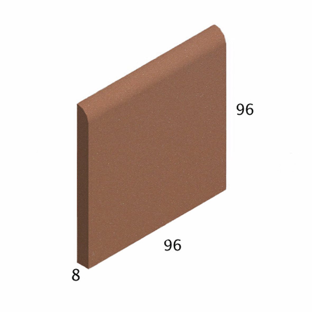 Pukkila Natura lasittamaton jalkalista 9,6X9,6 ruskea 4404BN/1C tasapintainen matta ruskea yksivärinen