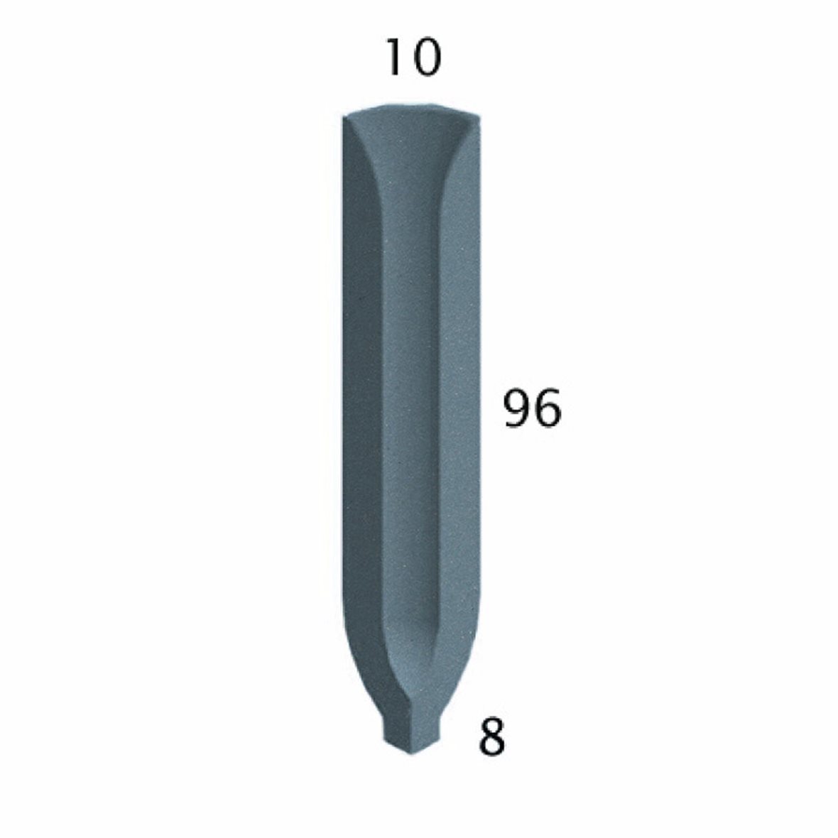 Pukkila Natura lasittamaton sisäkulmapala 1X9,6 sininen 4411CBI/1C tasapintainen matta sininen yksivärinen
