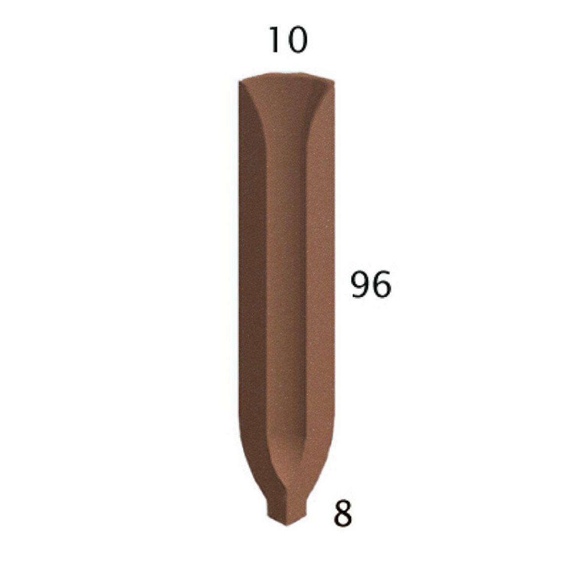 Pukkila Natura lasittamaton sisäkulmapala 1X9,6 ruskea 4404CBI/1C tasapintainen matta ruskea yksivärinen