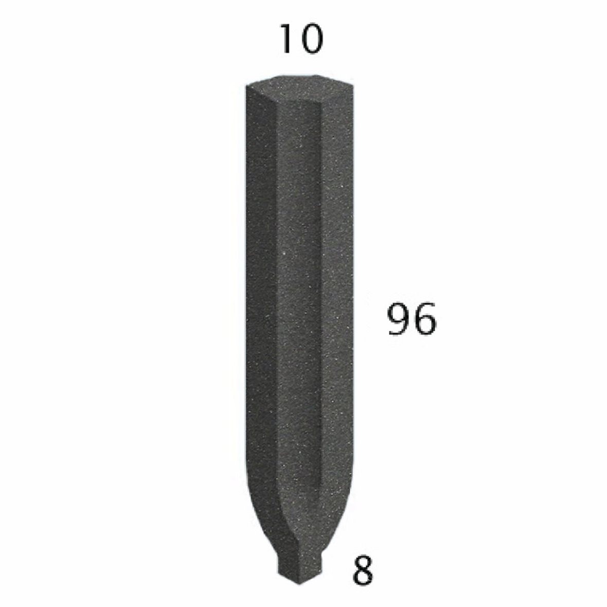 Pukkila Natura lasittamaton sisäkulmapala 1X9,6 musta 4414SBI/1C tasapintainen matta musta yksivärinen