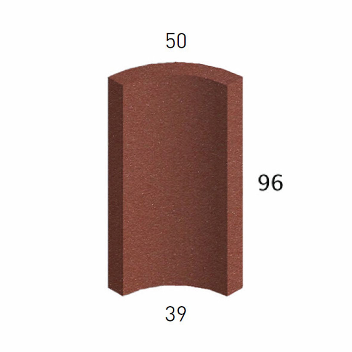 Pukkila Natura lasittamaton holkkalista 3,9X9,6 tiilenpunainen 2420QR/1C tasapintainen matta punainen yksivärinen