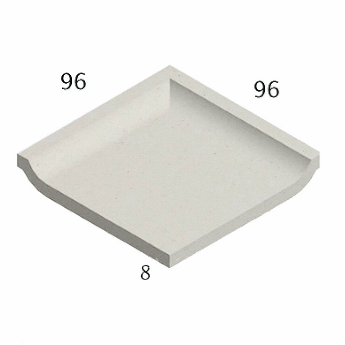 Pukkila Natura lasittamaton porcelanato seinälaatta lattialaatta ulkolaatta 9,6X9,6 valkoinen 4416SBC/1C tasapintainen matta valkoinen yksivärinen